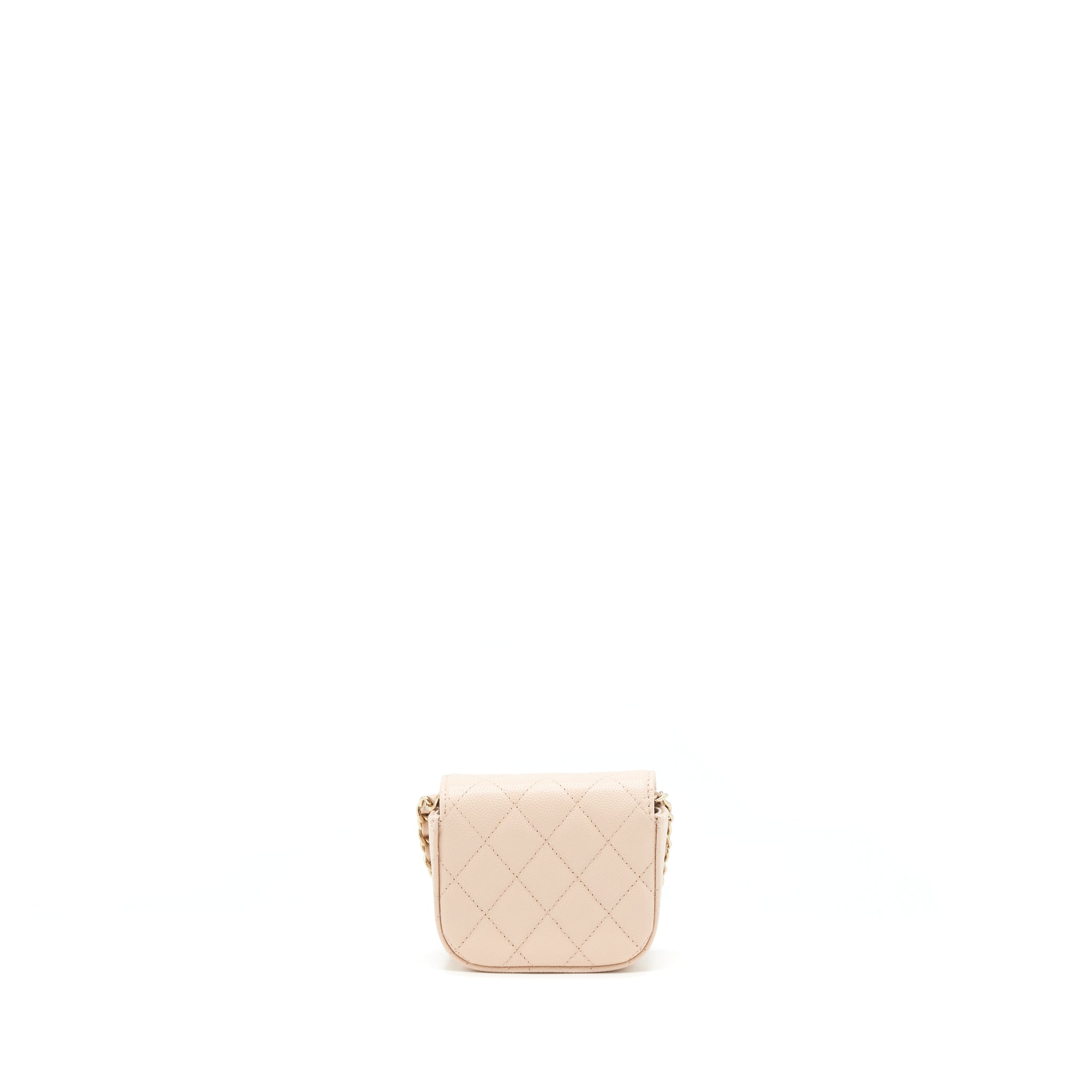 CHANEL 22C MINI FLAP VANITY CAVIAR LIGHT PINK LGHW