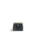 CHANEL QUILTED MINI CLIP WITH CHAIN AGED CALFSKIN BLACK LGHW