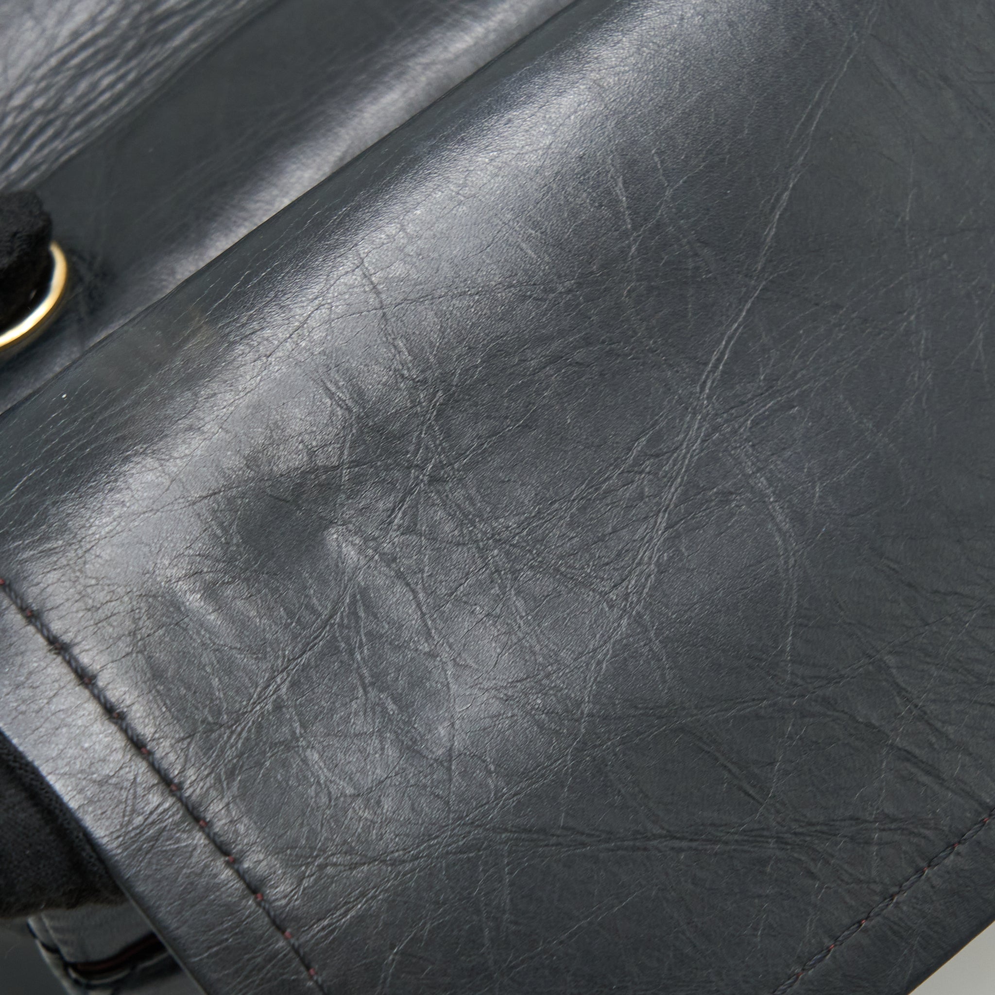 CHANEL 2.55 227 MAXI REISSUE FLAP BAG AGED CALFSKIN BLACK LGHW