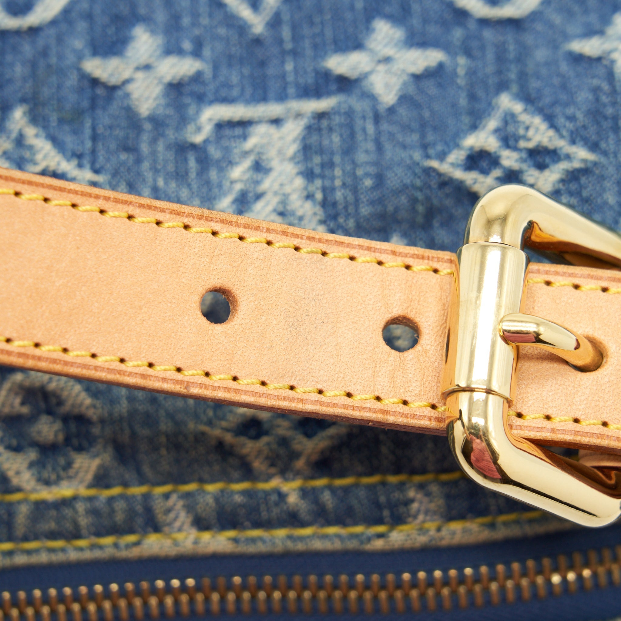 LOUIS VUITTON DENIM BAGGY PM MONOGRAM GHW
