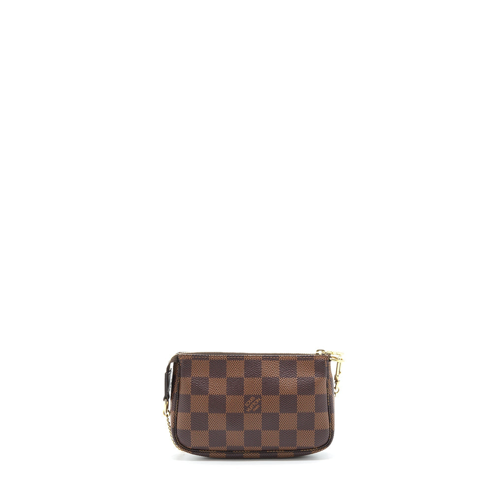 LOUIS VUITTON MINI POCHETTE ACCESSORIES DAMIER EBENE CANVAS GHW