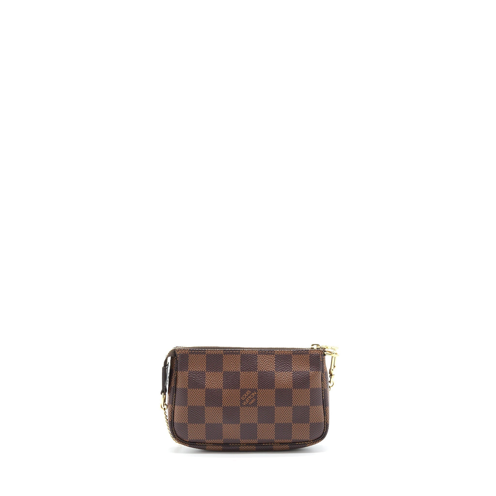 LOUIS VUITTON MINI POCHETTE ACCESSORIES DAMIER EBENE CANVAS GHW