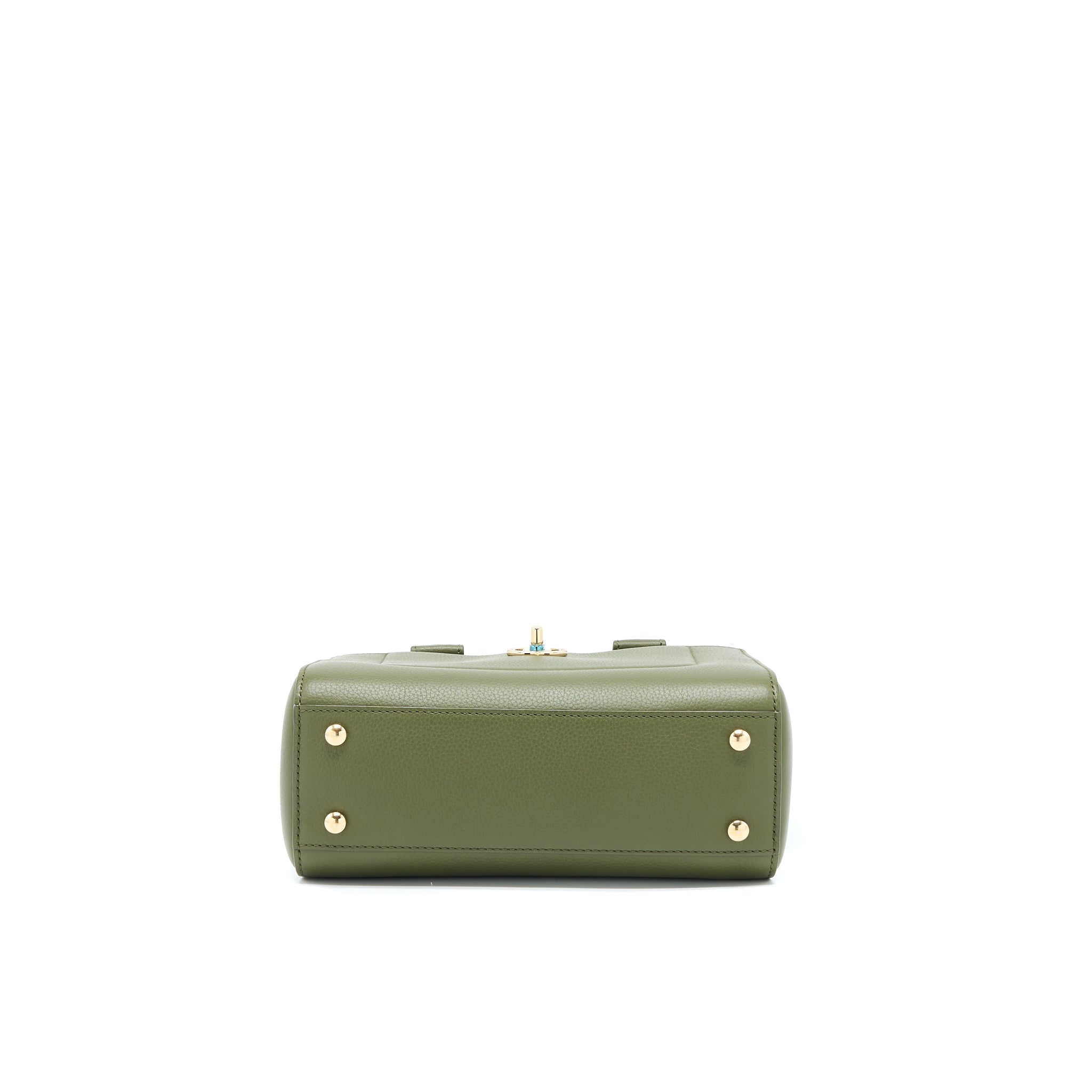 CHANEL SMALL TOP HANDLE TOTE CALFSKIN GREEN LGHW