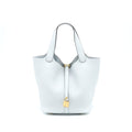 HERMES PICOTIN 22 CLEMENCE BLEU PALE GHW