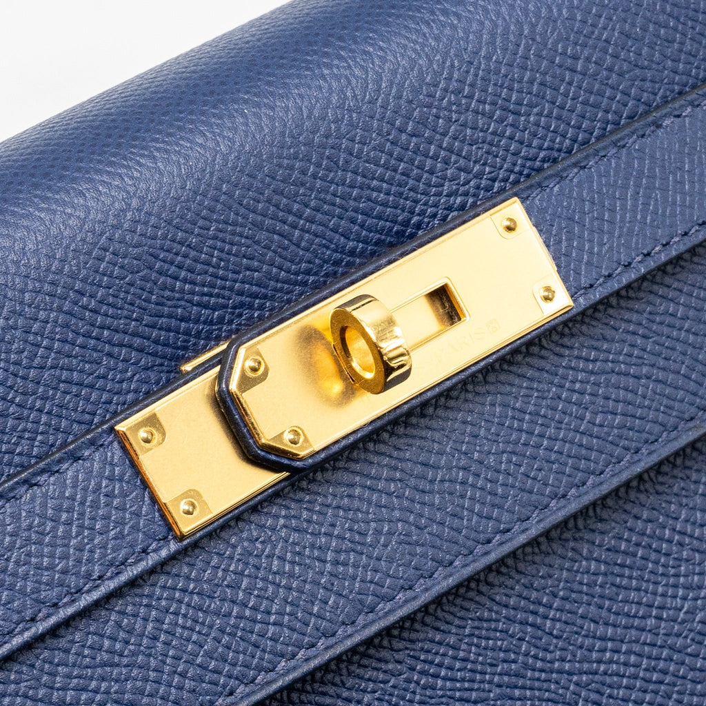 HERMES KELLY 32 EPSOM BLUE SAPPHIRE GHW
