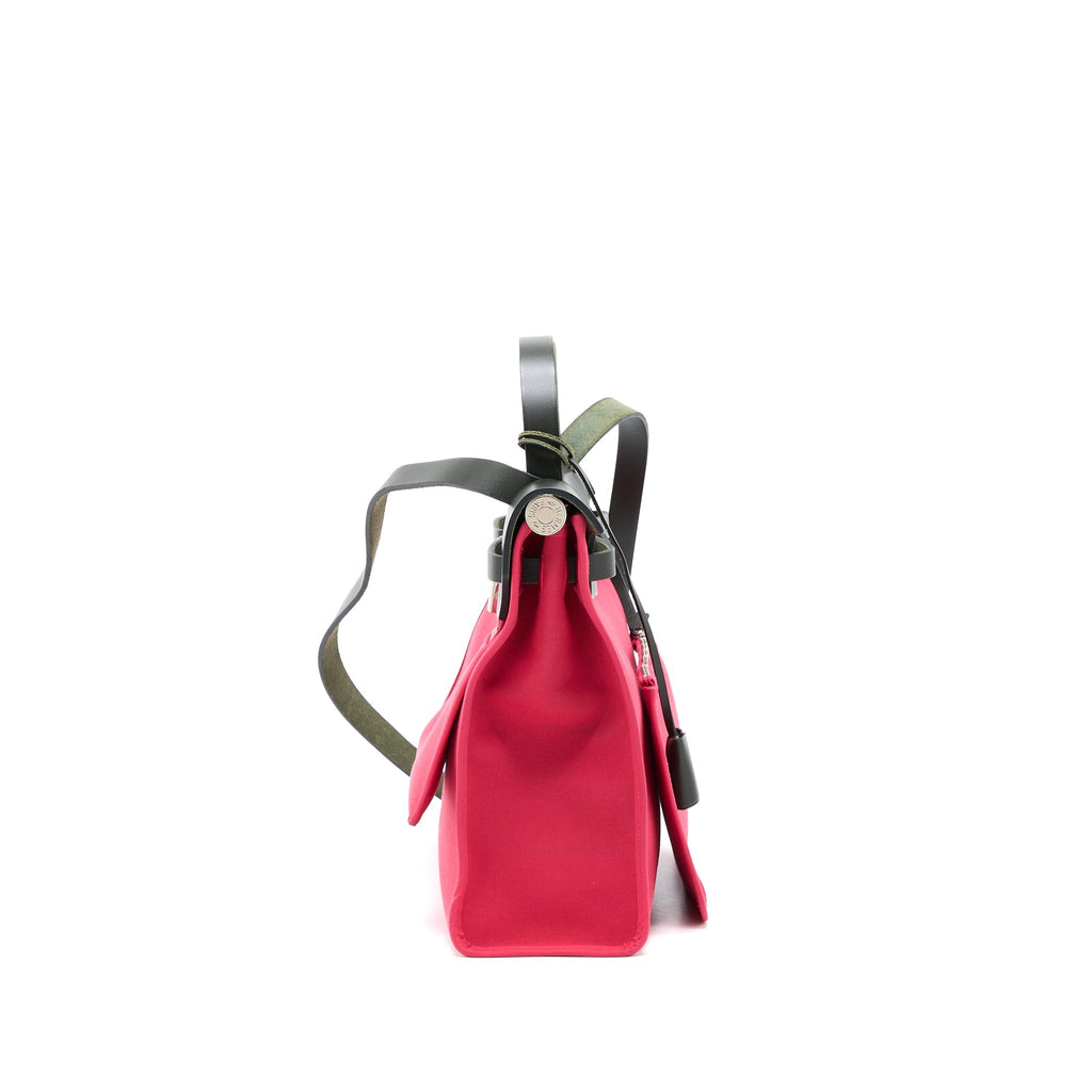 HERMES HERBAG 31 CANVAS/LEATHER ROSE EXTREME SHW
