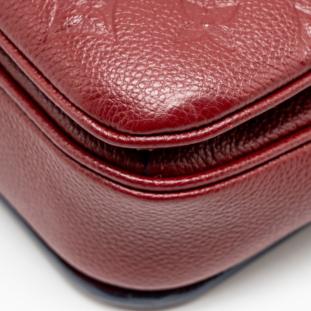 LOUIS VUITTON POCHETTE MÉTIS MONOGRAM EMPREINTE DARK RED GHW
