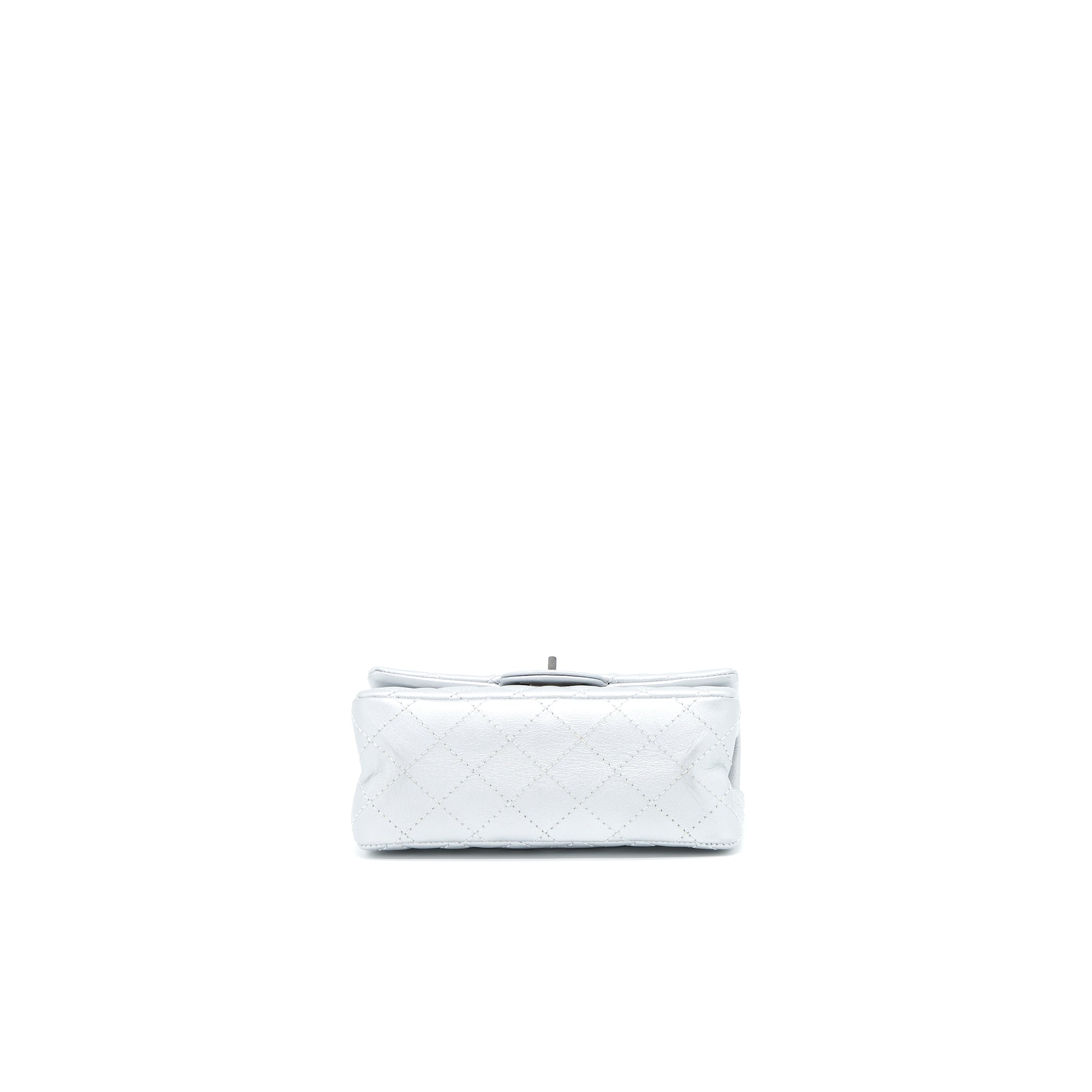 CHANEL MINI 2.55 REISSUE FLAP BAG CALFSKIN LIGHT GREY SHW