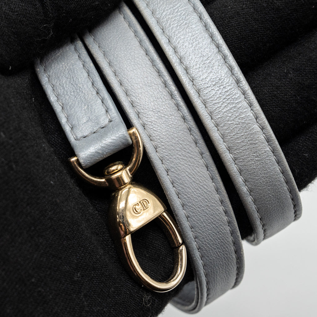 DIOR MEDIUM LADY DIOR LAMBSKIN SILVER LGHW