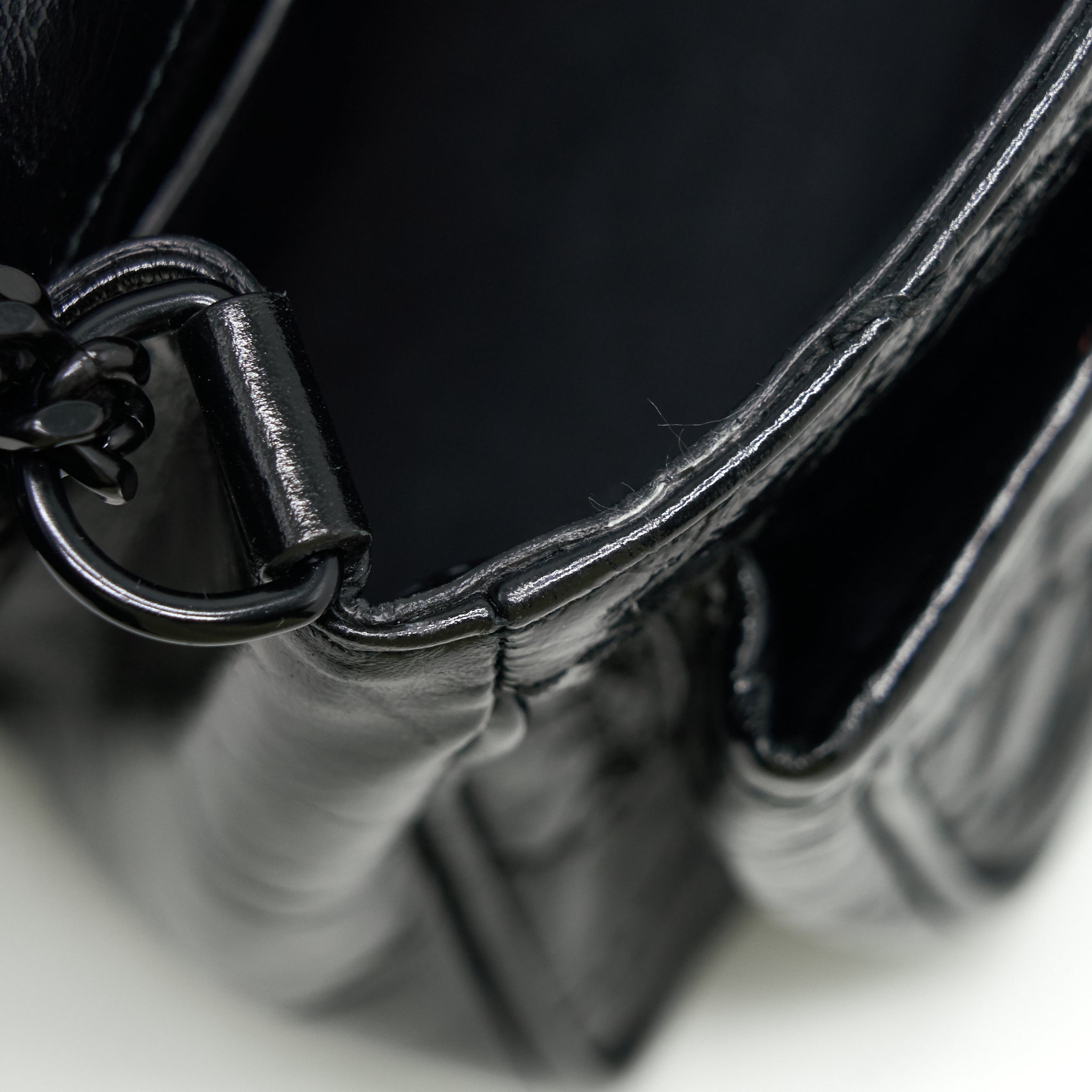 SAINT LAURENT MEDIUM NIKI BAG CRINKLED VINTAGE SO BLACK