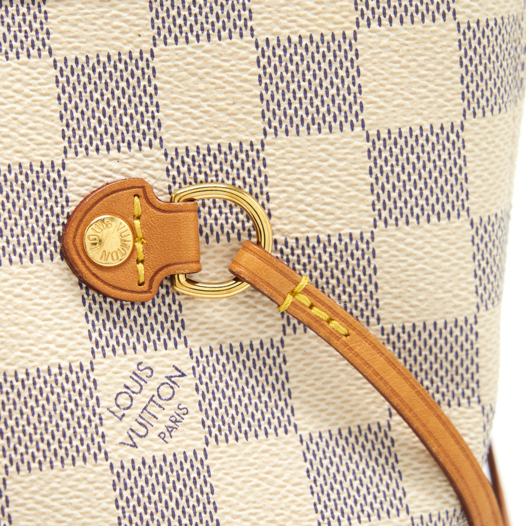 LOUIS VUITTON NEVERFULL MM DAMIER AZUR GHW