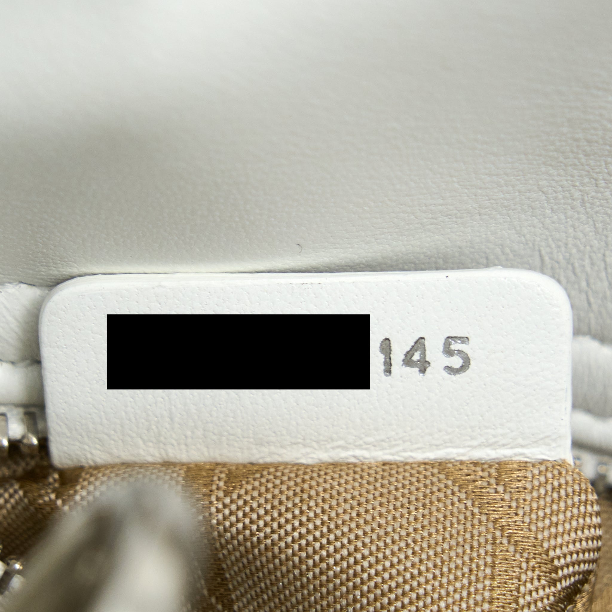 DIOR MINI LADY DIOR LAMBSKIN WHITE SHW