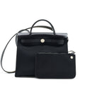 HERMES HERBAG ZIP 31 BAG CANVAS BLACK SHW