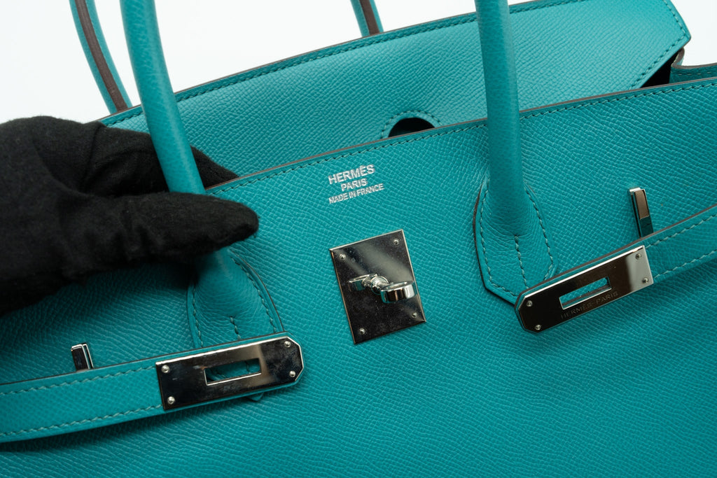 HERMES BIRKIN 35 EPSOM BLUE PAON SHW