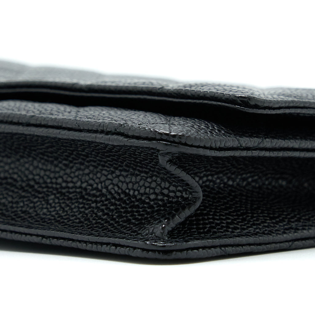 CHANEL CLASSIC WALLET ON CHAIN CAVIAR BLACK SHW