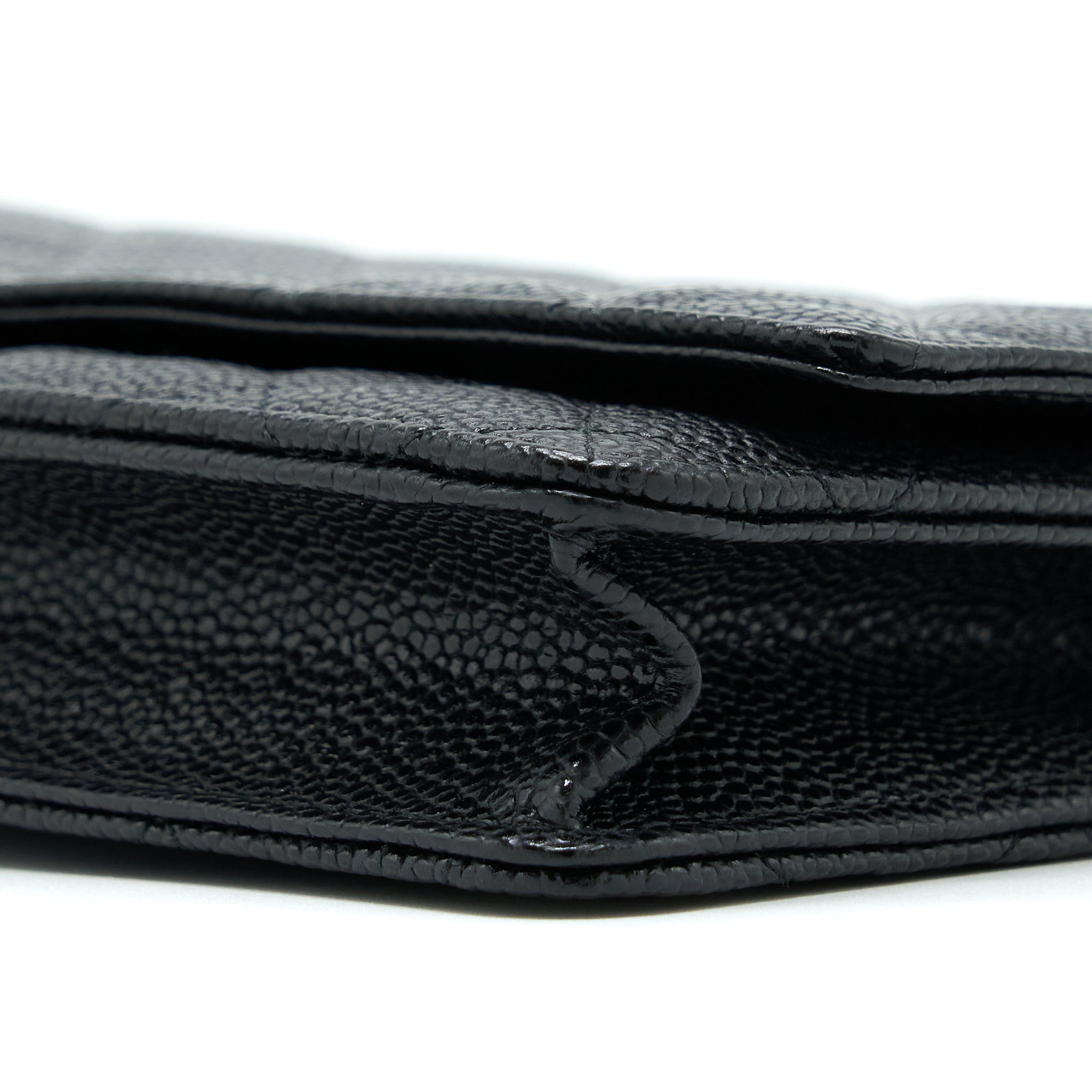 CHANEL CLASSIC WALLET ON CHAIN CAVIAR BLACK SHW