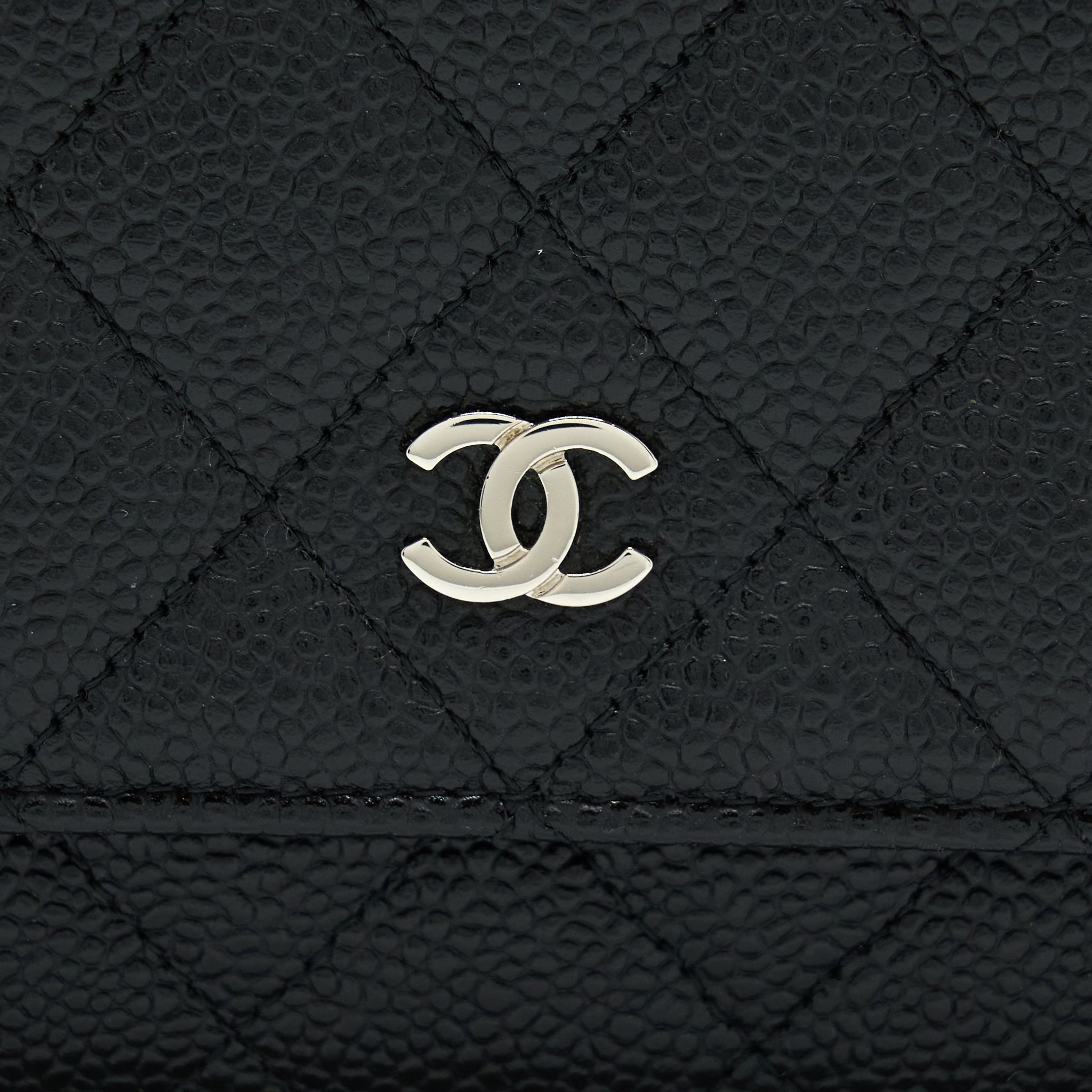 CHANEL CLASSIC WALLET ON CHAIN CAVIAR BLACK SHW