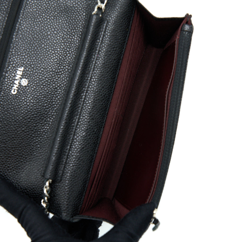 CHANEL CLASSIC WALLET ON CHAIN CAVIAR BLACK SHW