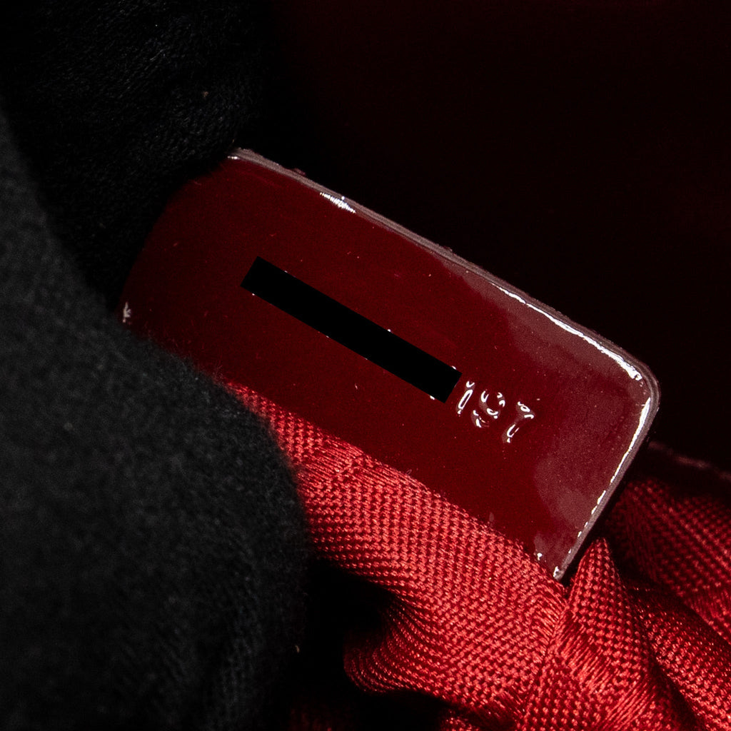 DIOR MINI LADY DIOR PATENT RED LGHW