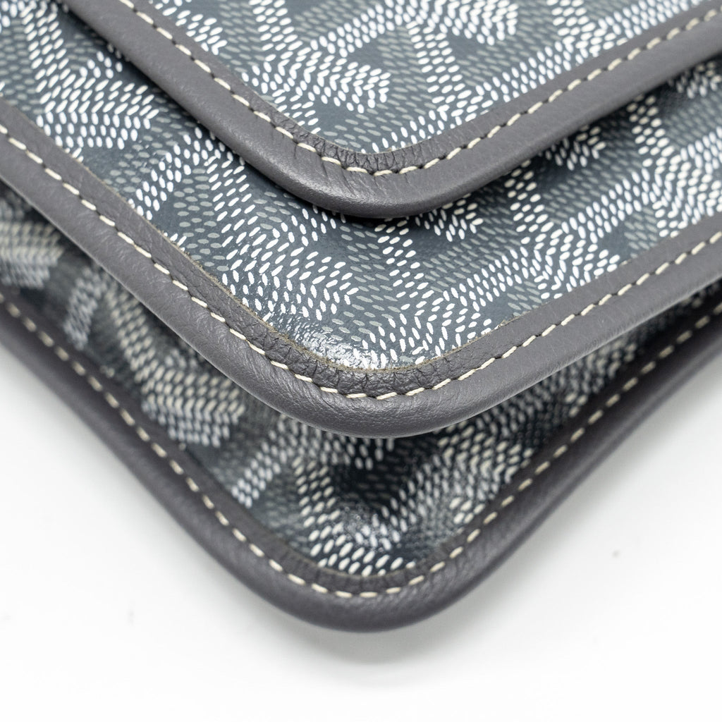 GOYARD PLUMET POCHETTE POCKET WALLET GOYARDLINE CANVAS GREY SHW