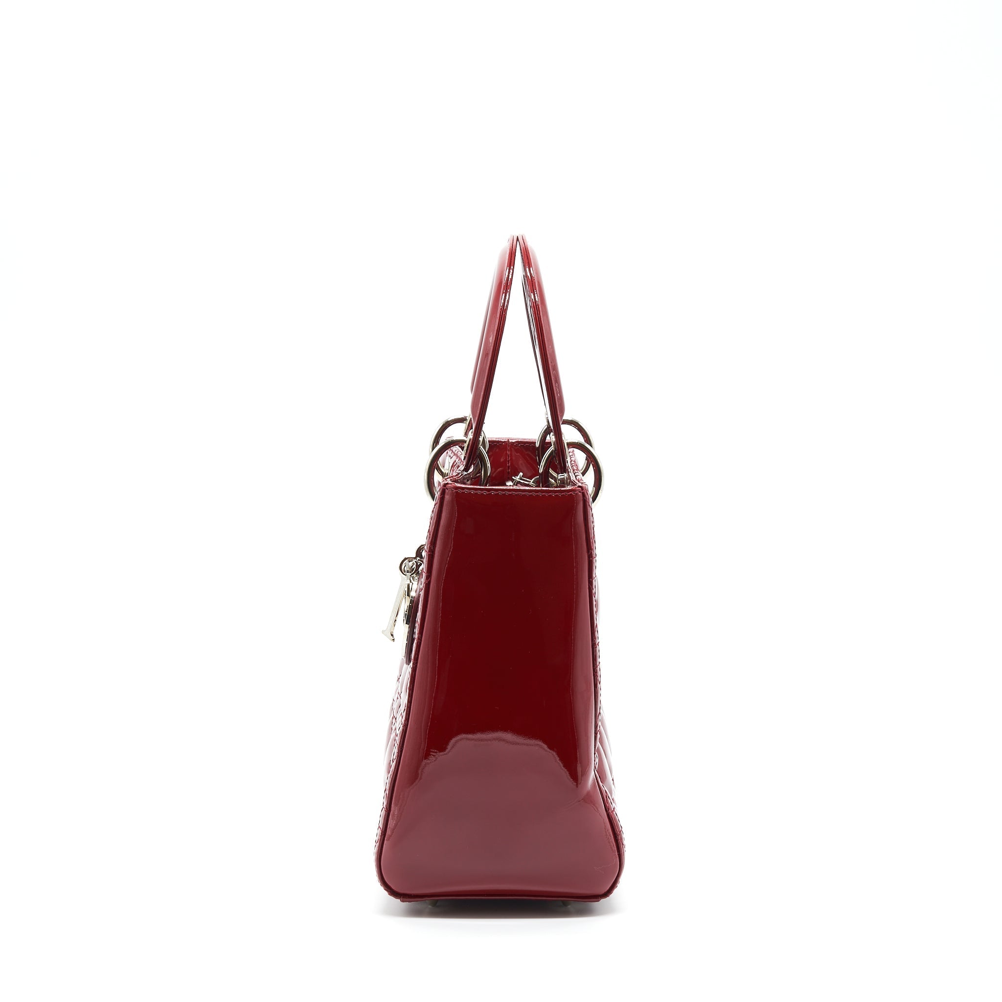 DIOR MEDIUM LADY DIOR PATENT RED SHW