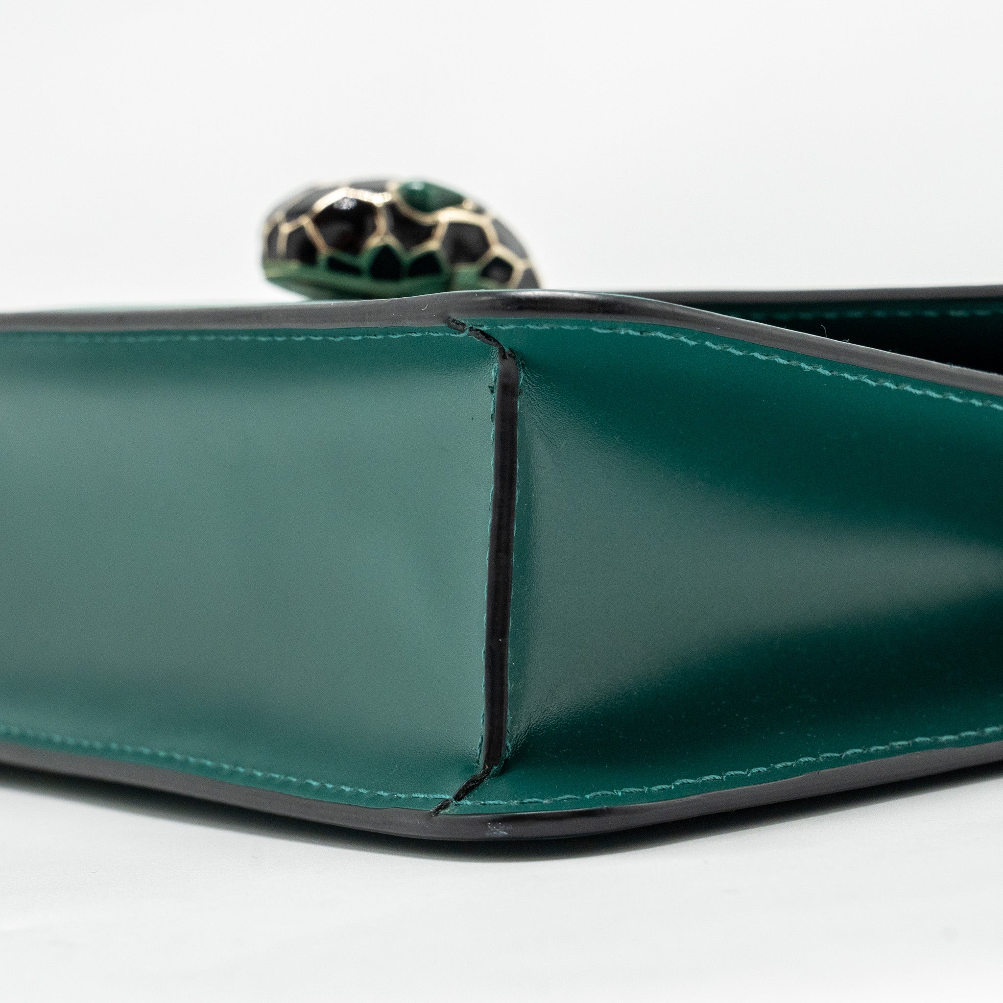 BVLGARI SERPENTI FOREVER BAG CALFSKIN GREEN LGHW