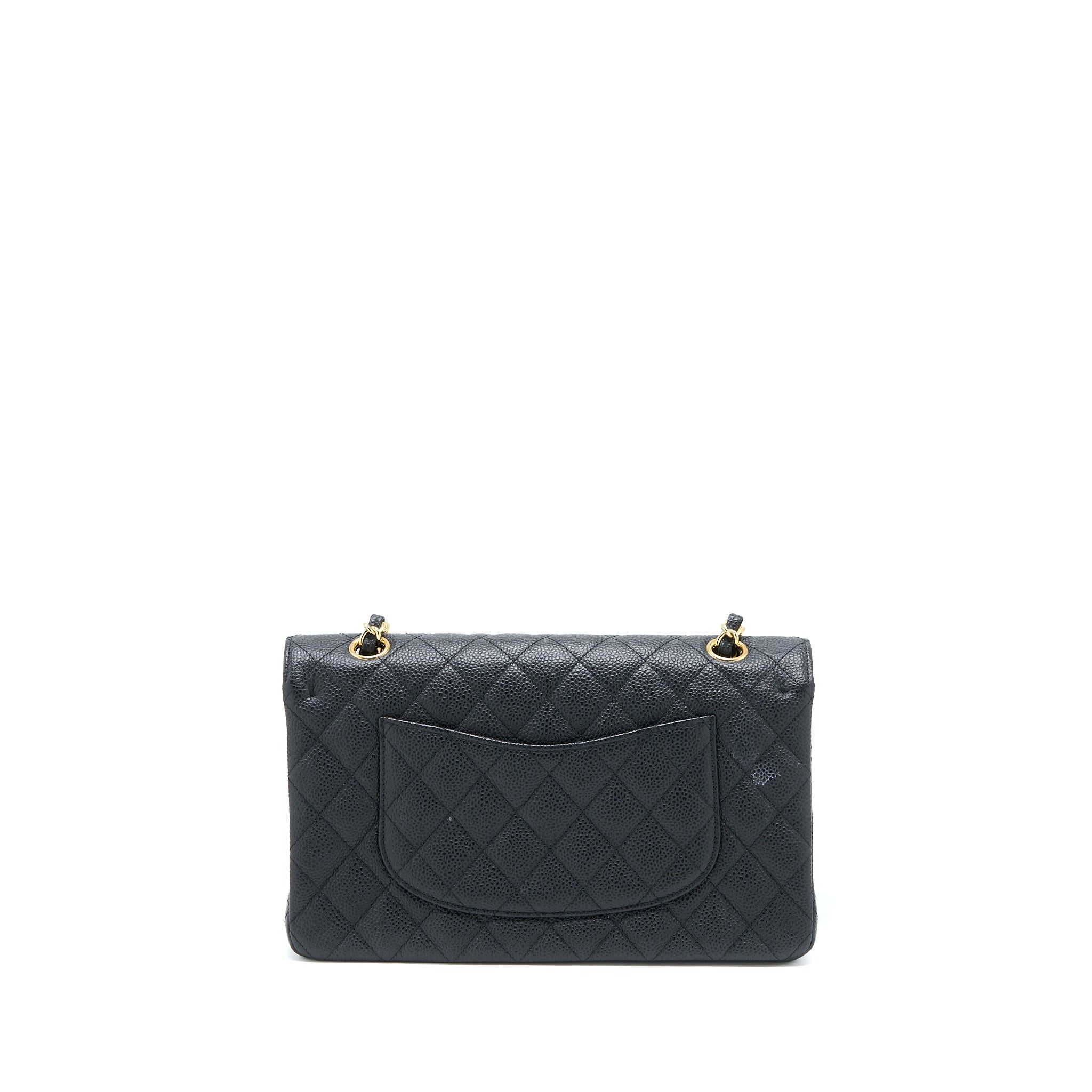 CHANEL MEDIUM CLASSIC DOUBLE FLAP BAG CAVIAR BLACK GHW