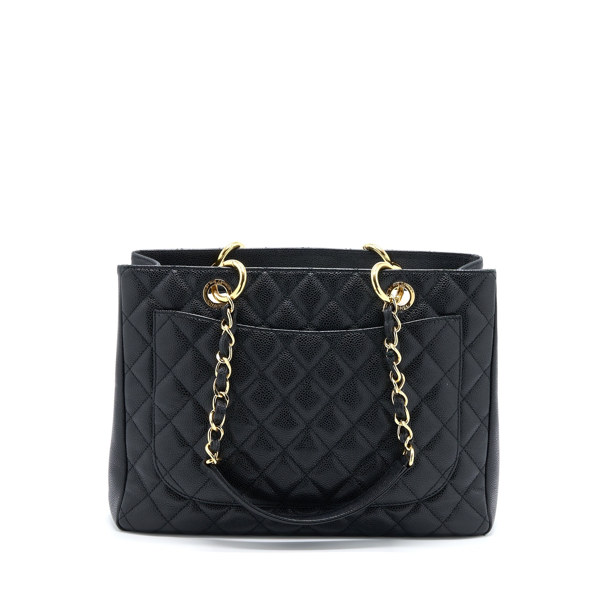 CHANEL GRAND SHOPPING TOTE / GST CAVIAR BLACK GHW
