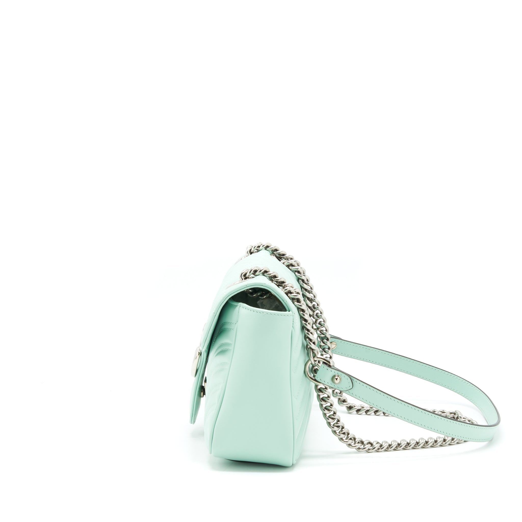 GUCCI SMALL GG MARMONT BAG LIGHT GREEN SHW