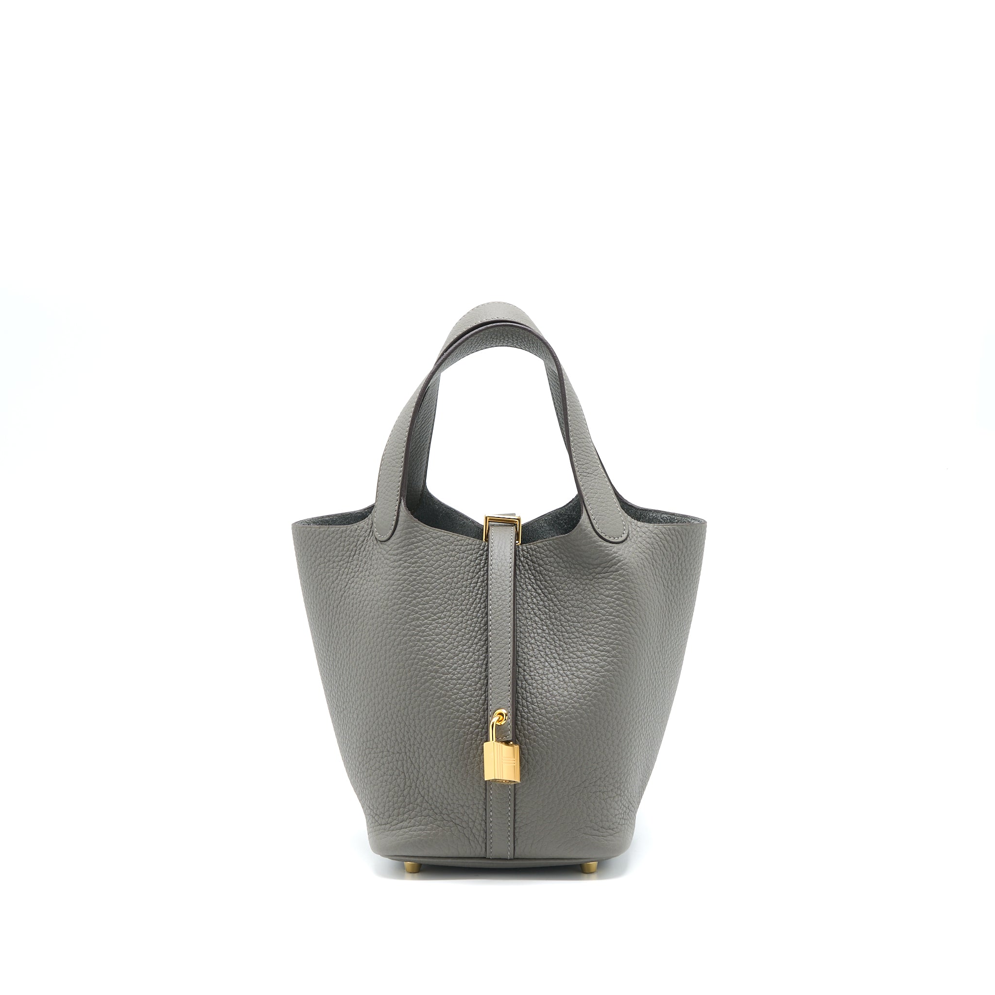 HERMES PICOTIN 18 LOCK BAG CLEMENCE 0L GRIS MEYER GHW