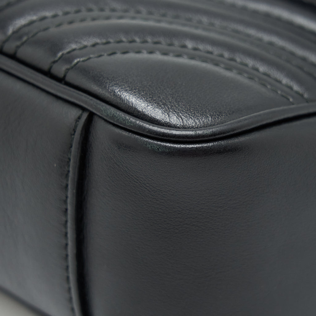 GUCCI SMALL GG MARMONT BAG BLACK GHW