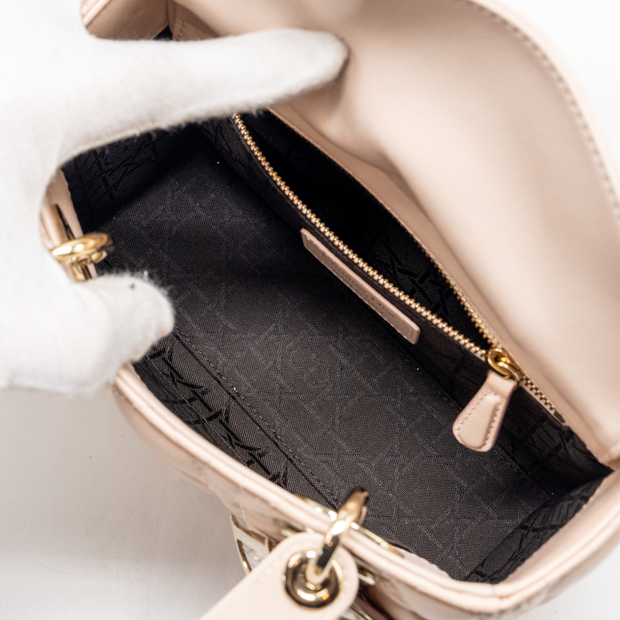DIOR MY ABC DIOR SMALL LADY DIOR LAMBSKIN PINK LGHW