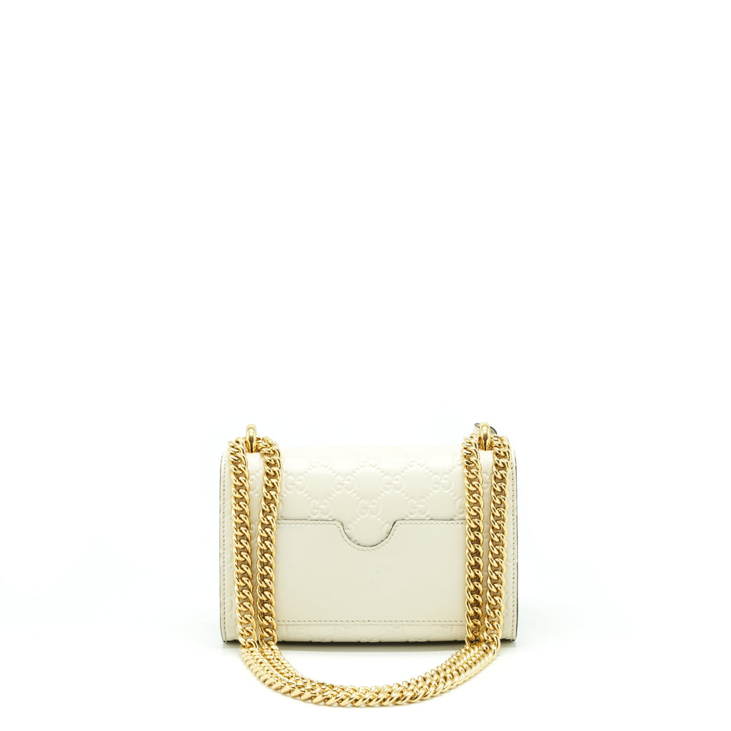 GUCCI SMALL PADLOCK WHITE GHW