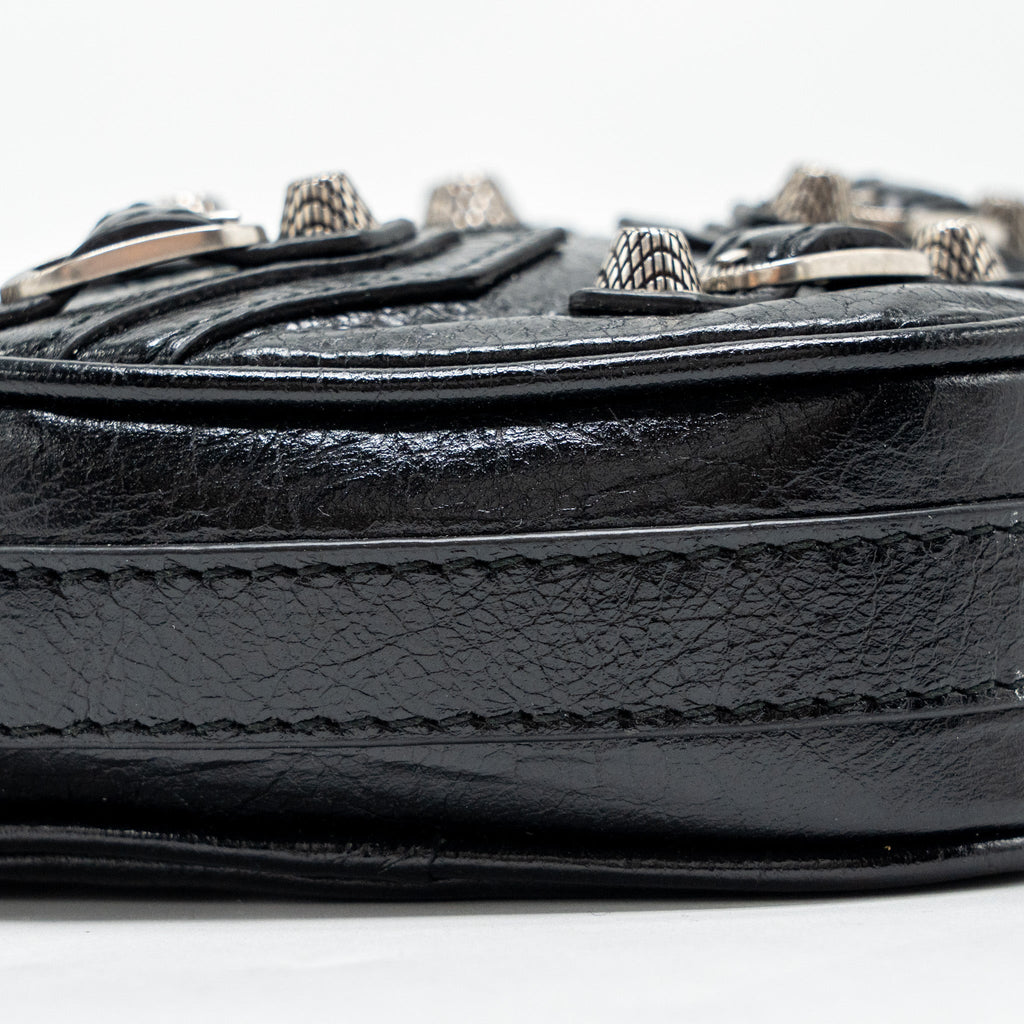 BALENCIAGA LE CAGOLE HEART MINI BAG LAMBSKIN BLACK SHW