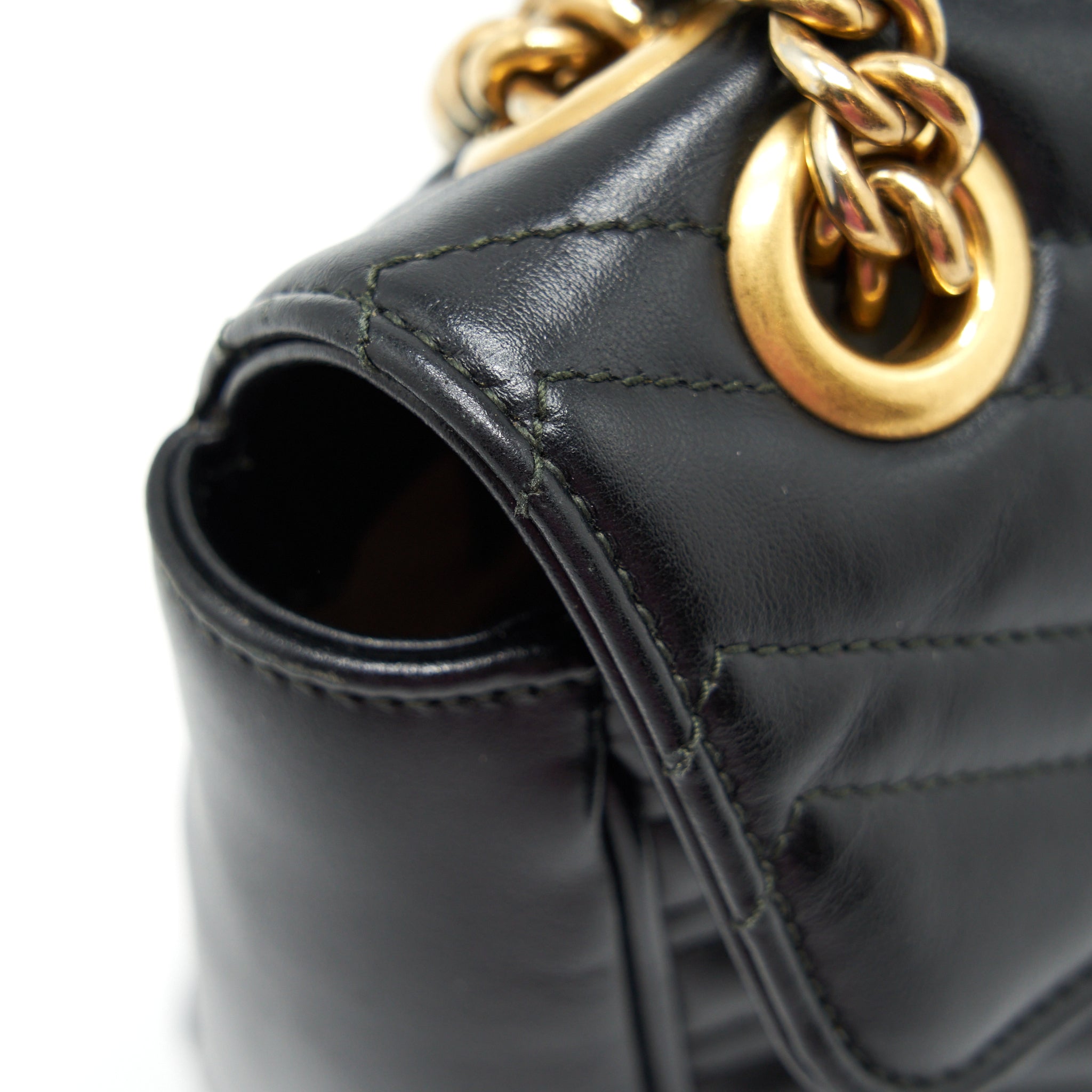 GUCCI SMALL GG MARMONT BAG BLACK GHW