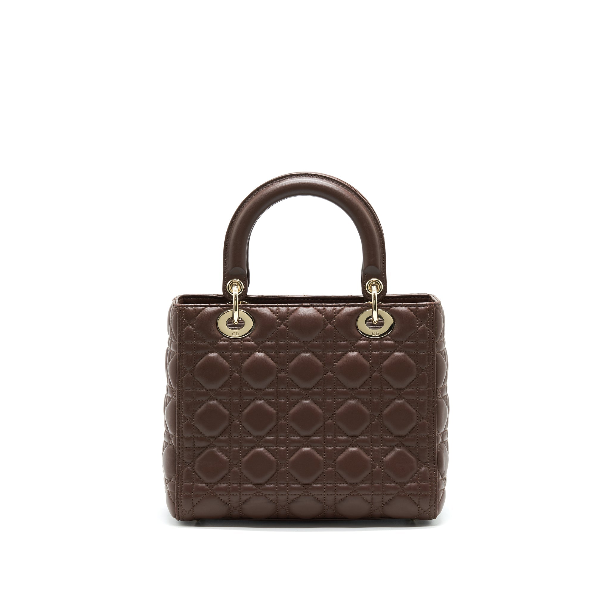 DIOR MEDIUM LADY DIOR CHOCOLATE BROWN LGHW