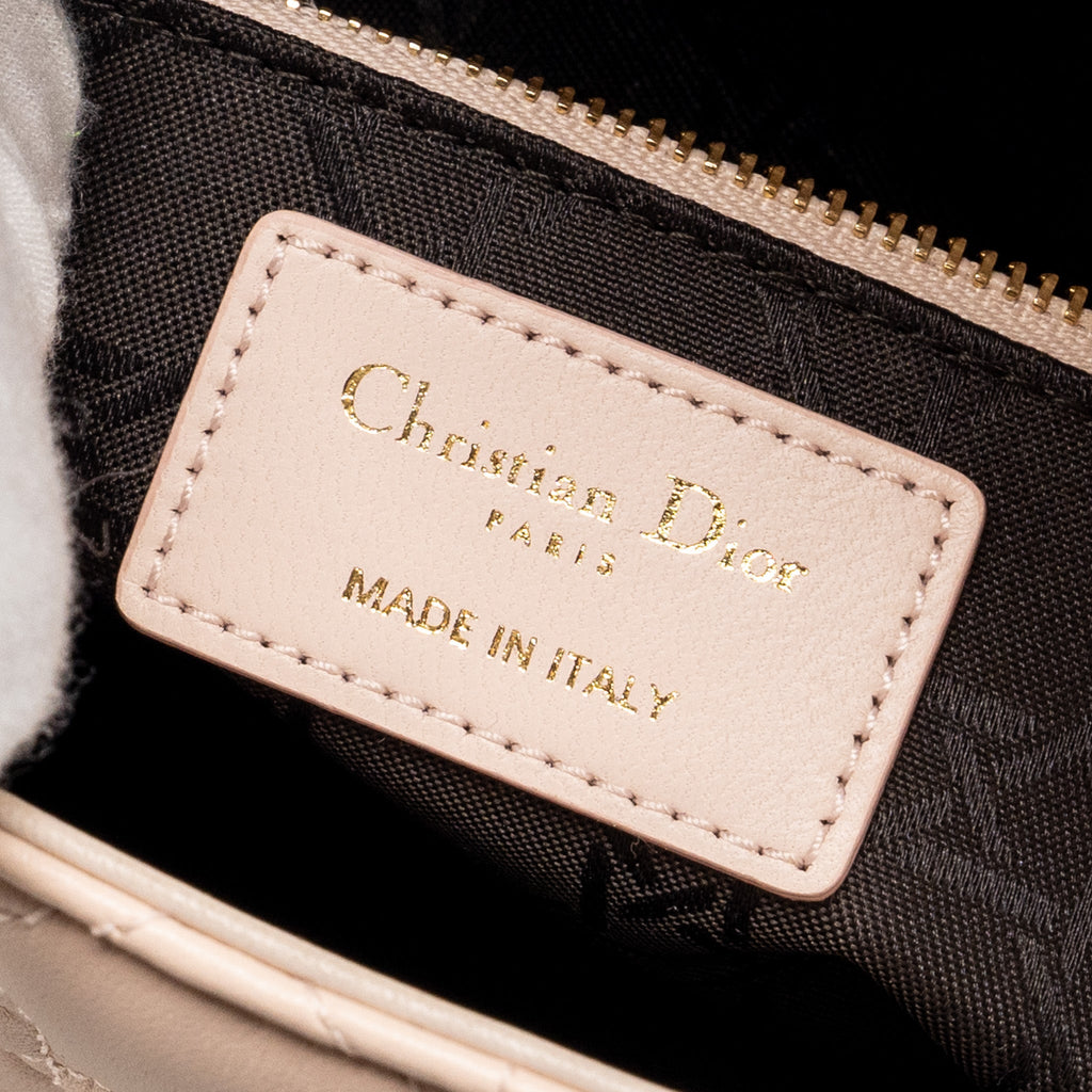 DIOR MY ABC DIOR SMALL LADY DIOR LAMBSKIN PINK LGHW