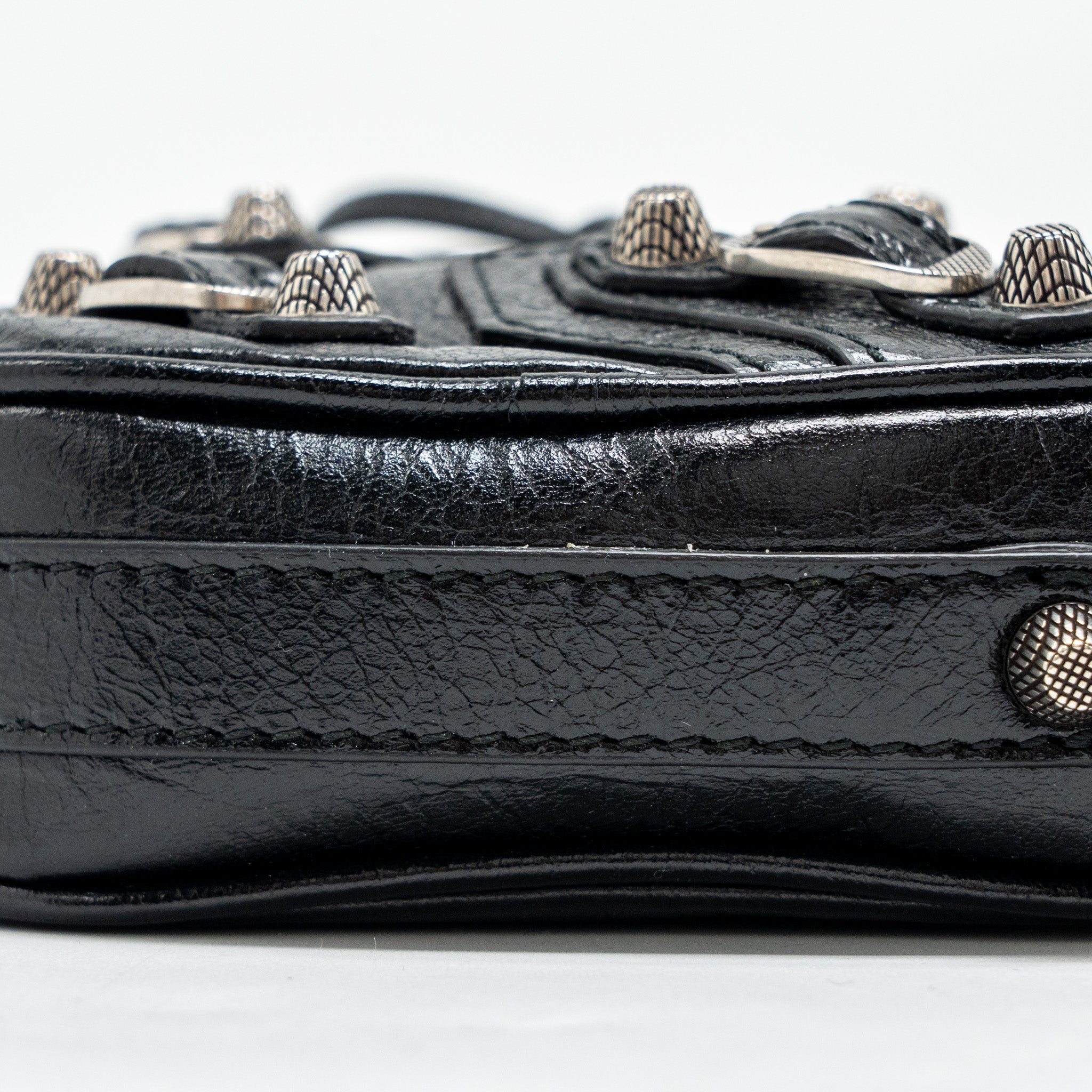 BALENCIAGA LE CAGOLE HEART MINI BAG LAMBSKIN BLACK SHW