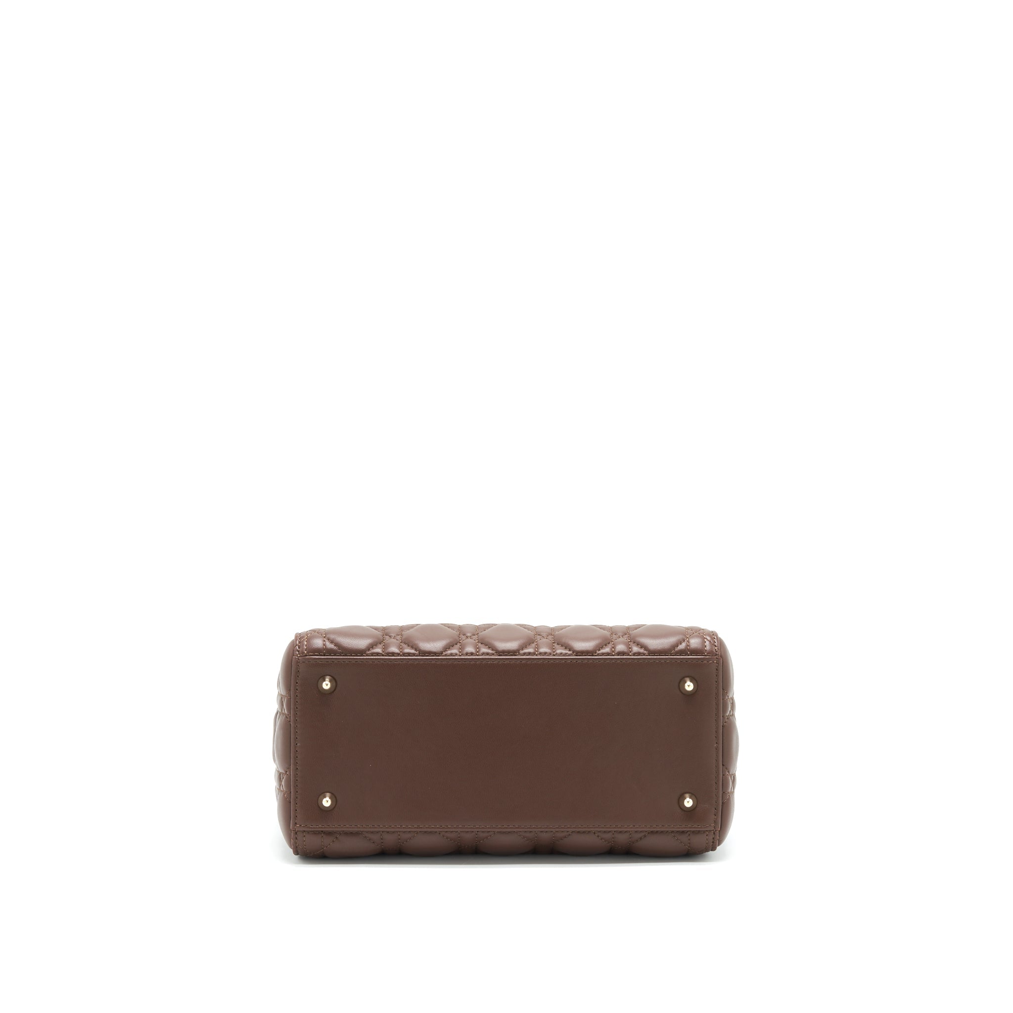 DIOR MEDIUM LADY DIOR CHOCOLATE BROWN LGHW