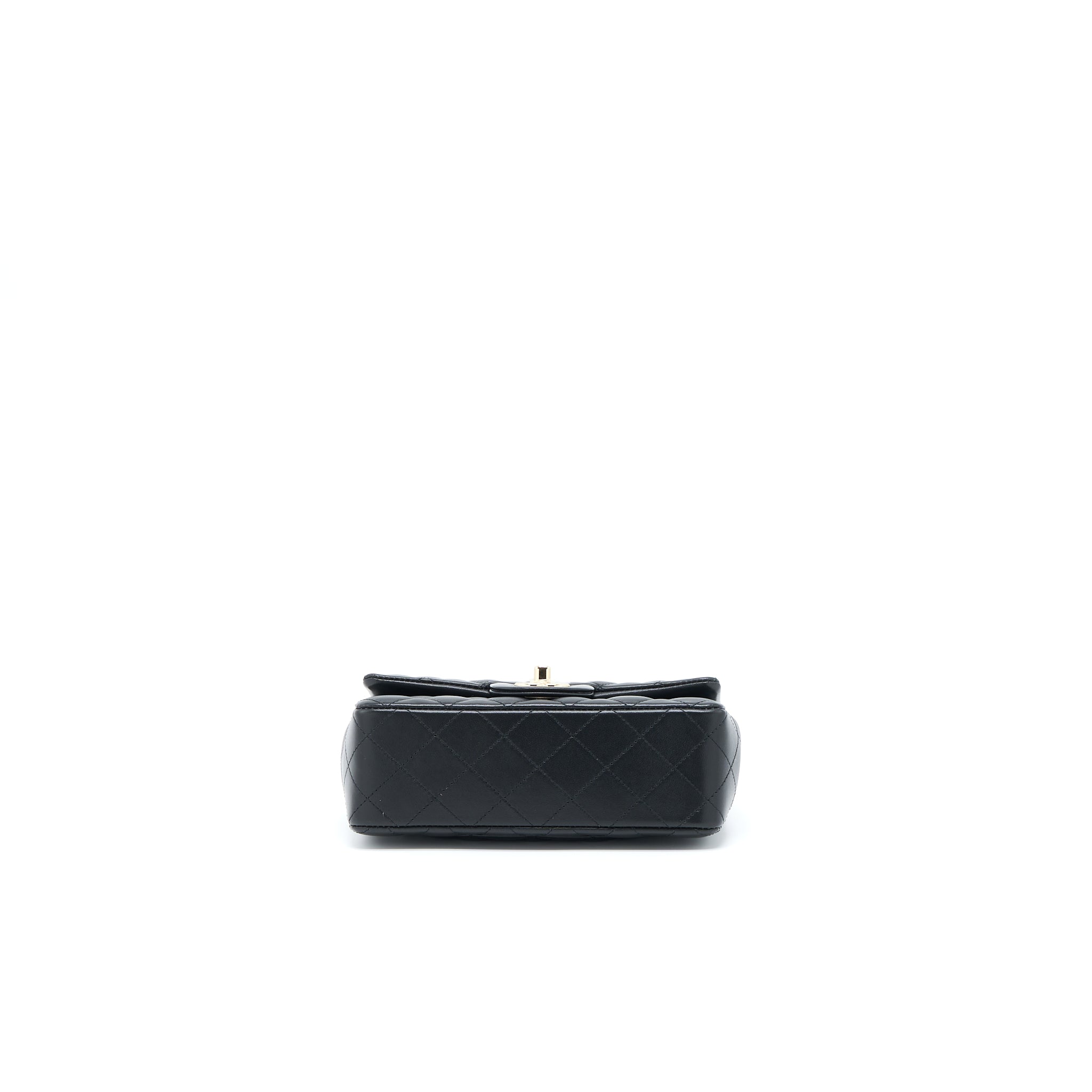 CHANEL MINI RECTANGULAR FLAP BAG LAMBSKIN BLACK LGHW