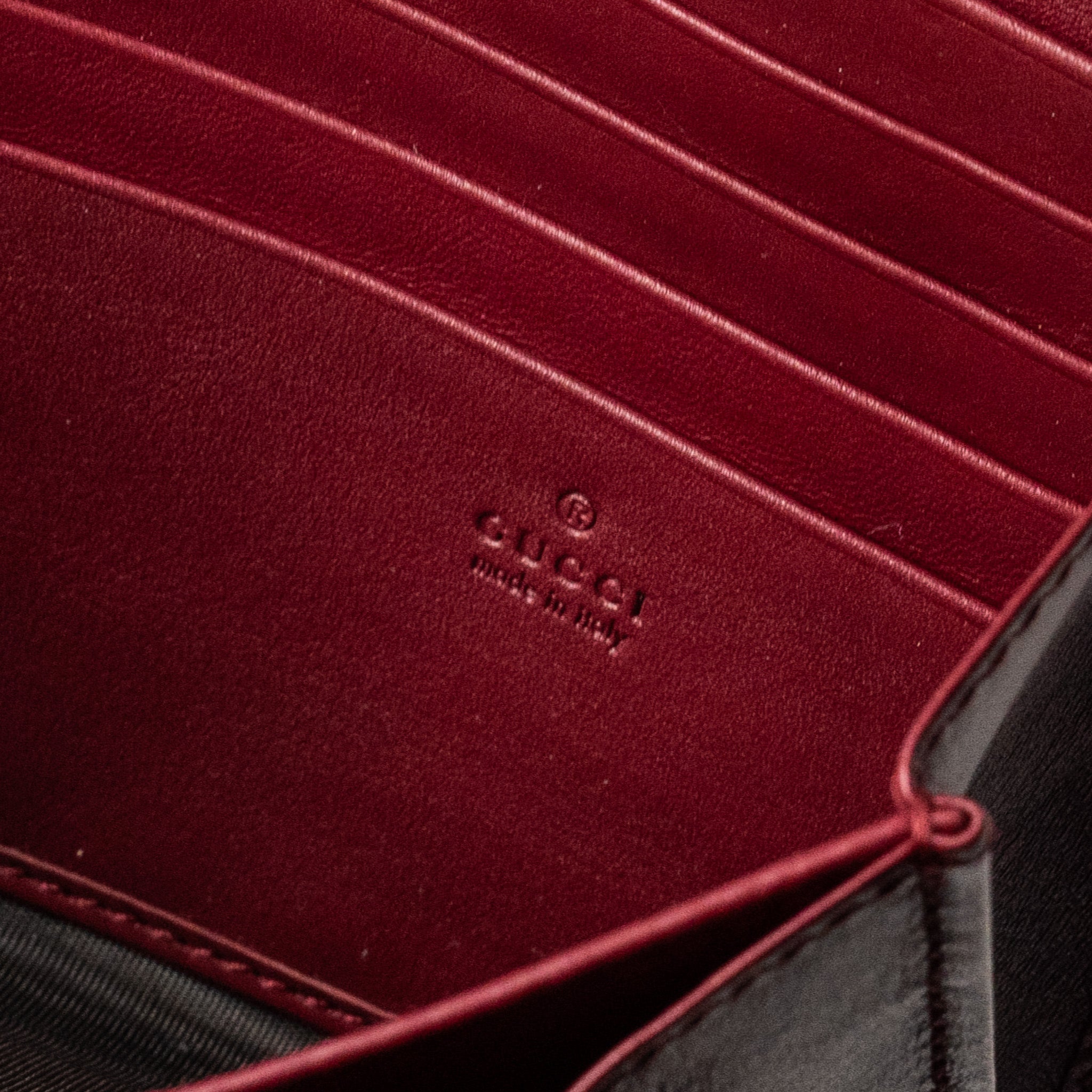 GUCCI DIONYSUS WALLET ON CHAIN VELVET RED SHW