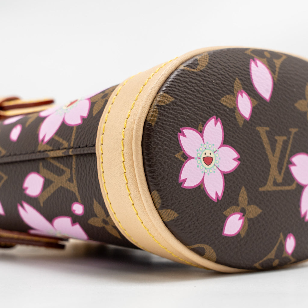 LOUIS VUITTON HARUKI MURAKAMI NANO BUCKET MONOGRAM CANVAS SAKURA BROWN GHW