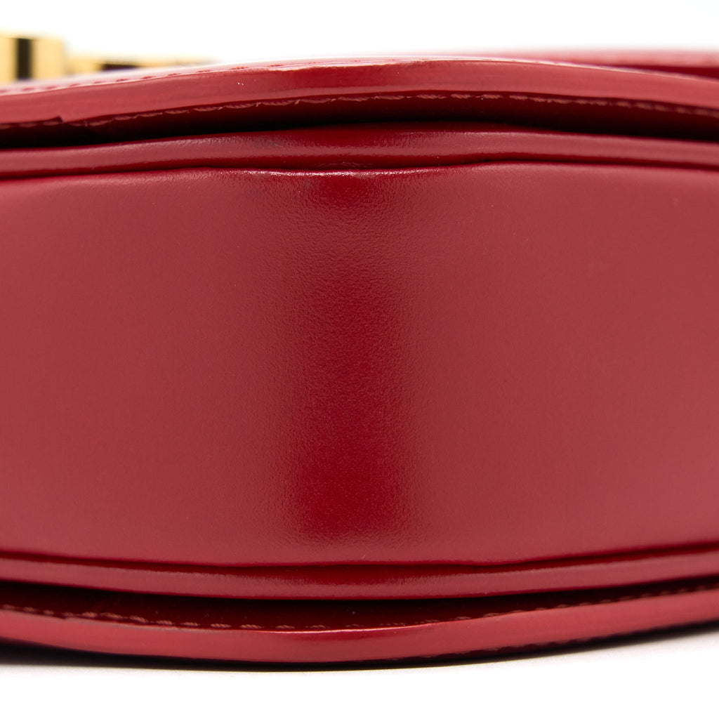 CELINE MEDIUM CLASSIQUE TRIOMPHE BAG SHINY CALFSKIN RED GHW