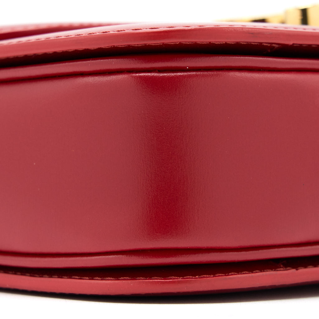CELINE MEDIUM CLASSIQUE TRIOMPHE BAG SHINY CALFSKIN RED GHW