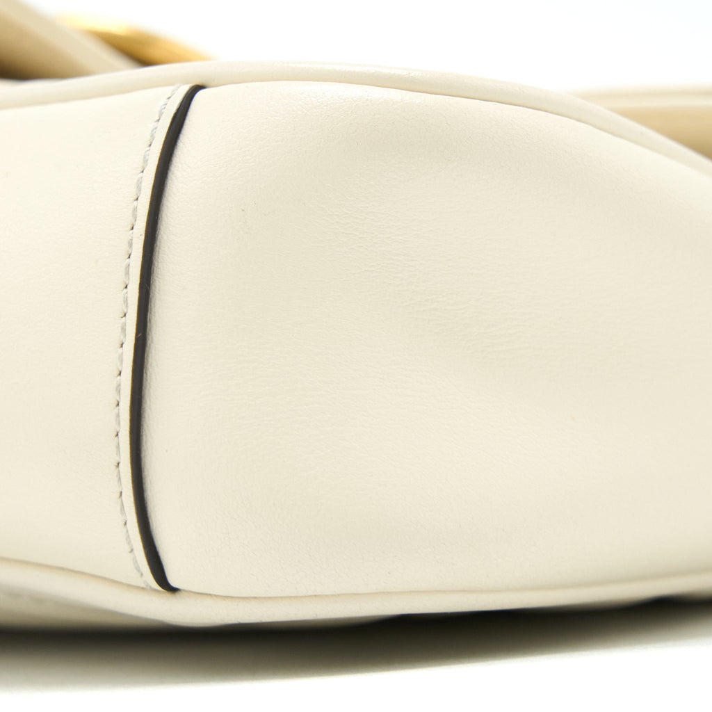 GUCCI MINI MARMONT CALFSKIN WHITE GHW