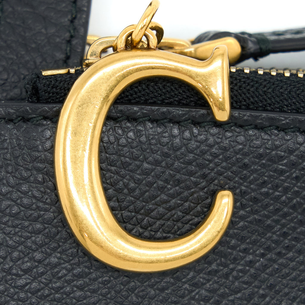DIOR SADDLE TRIO CROSSBODY POUCH CALFSKIN BLACK GHW