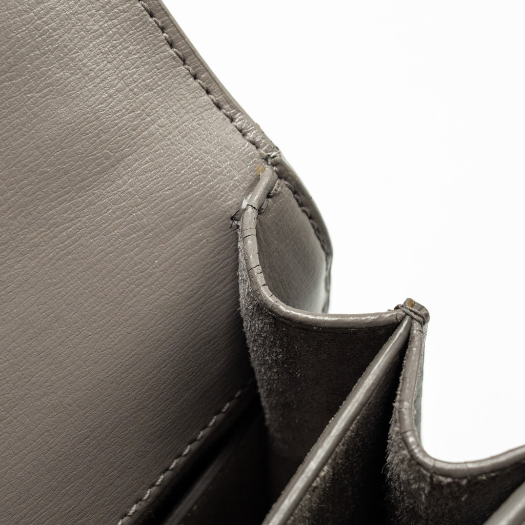 SAINT LAURENT / YSL MEDIUM SUNSET BAG CALFSKIN GREY SHW
