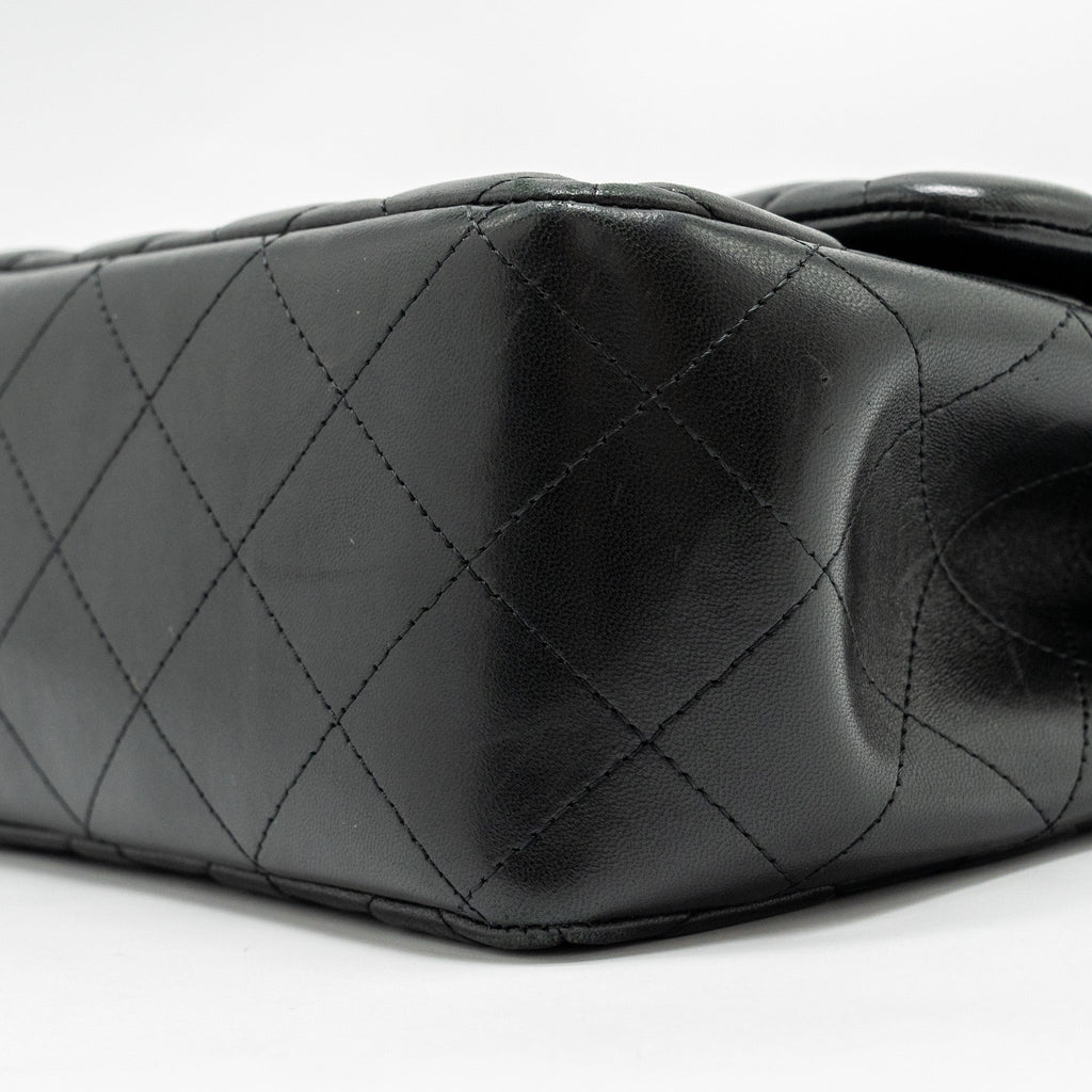 CHANEL JUMBO CLASSIC DOUBLE FLAP BAG LAMBSKIN BLACK GHW
