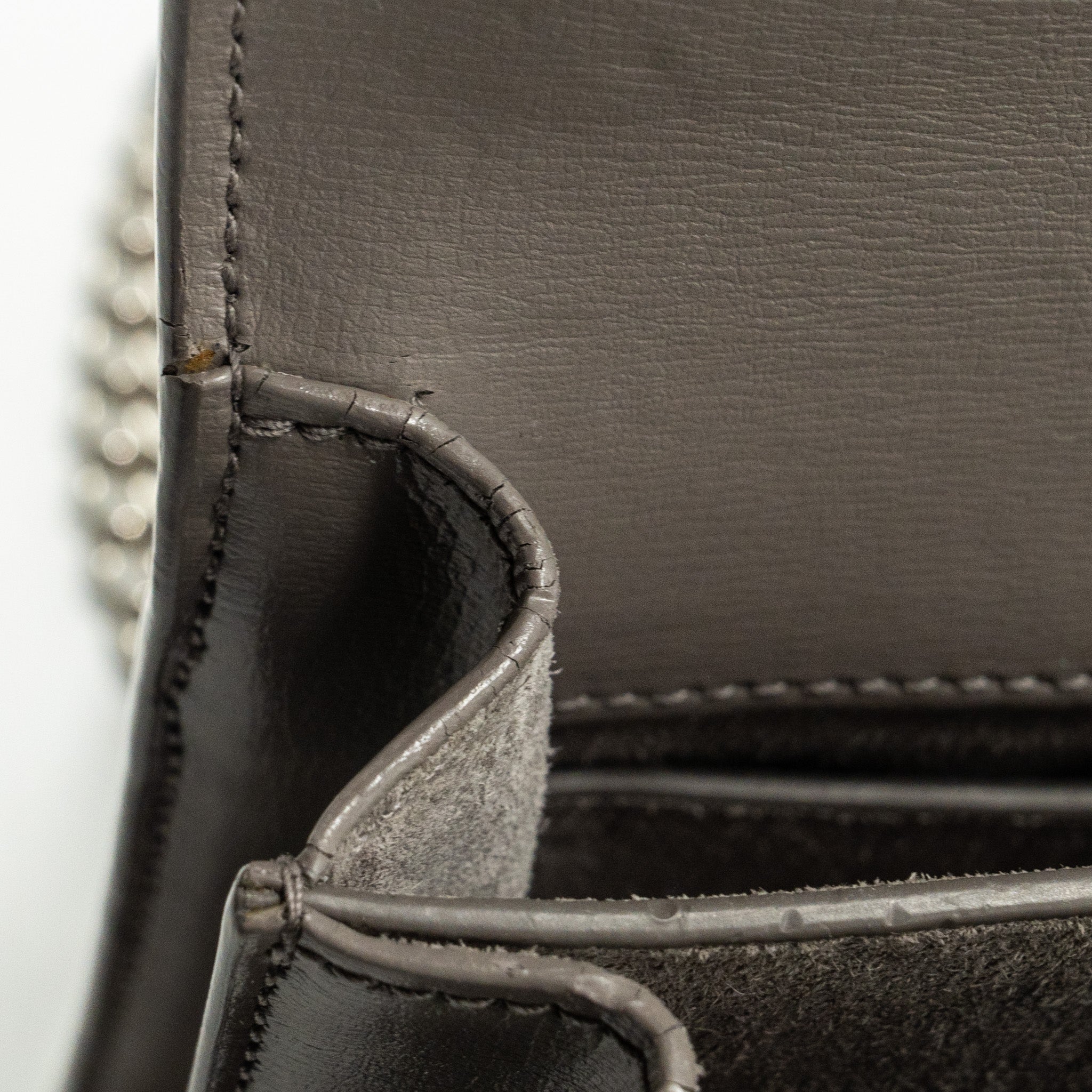 SAINT LAURENT / YSL MEDIUM SUNSET BAG CALFSKIN GREY SHW