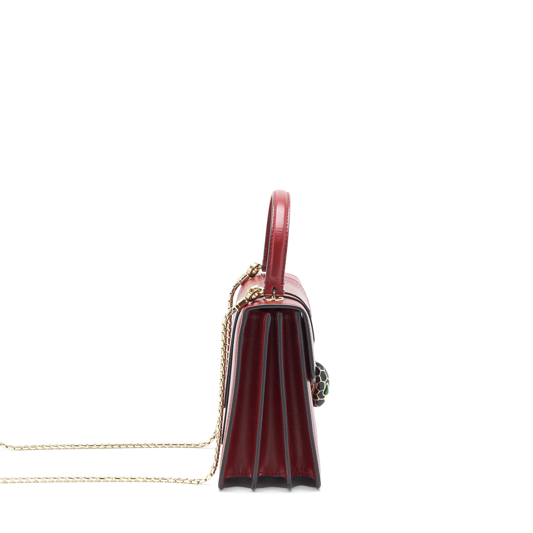 BVLGARI SERPENTI FOREVER TOP HANDLE BAG RED GHW